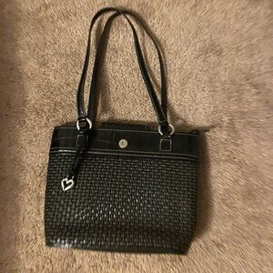 Brighton Elegant Black Woven Handbag